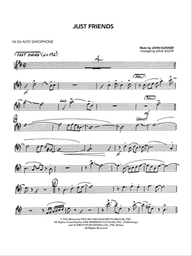 Just Friends: E-flat Alto Saxophone