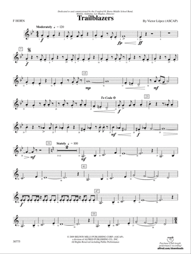 Trailblazers: 1st F Horn