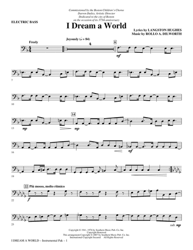 I Dream A World (from Trilogy Of Dreams) - Electric Bass