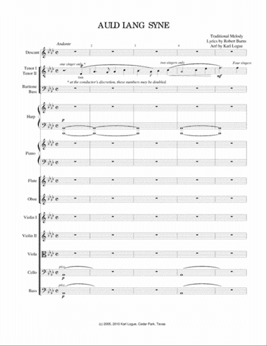 Auld Lang Syne (Chamber orchestra, score and parts)