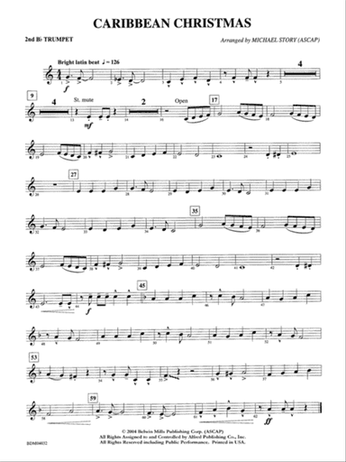 Caribbean Christmas: 2nd B-flat Trumpet