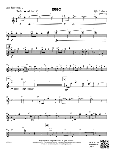 Ergo: 2nd E-flat Alto Saxophone