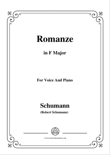 Schumann-Romanze,in F Major,for Voice and Piano