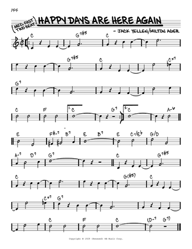 Happy Days Are Here Again