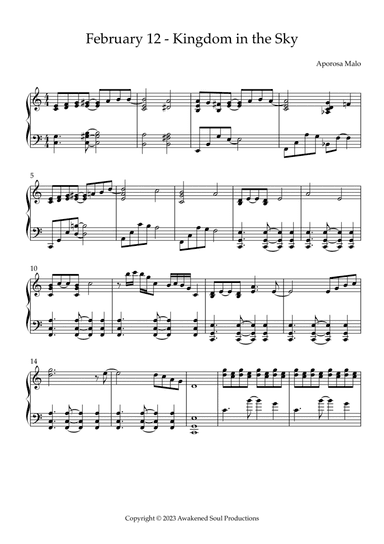 February 12 - Kingdom in the Sky