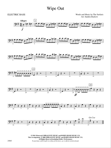 Wipe Out: Electric Bass