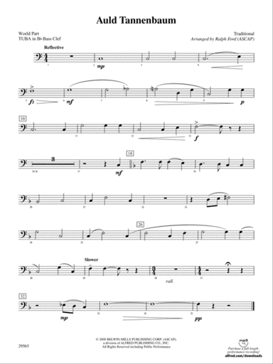 Auld Tannenbaum: (wp) B-flat Tuba B.C.