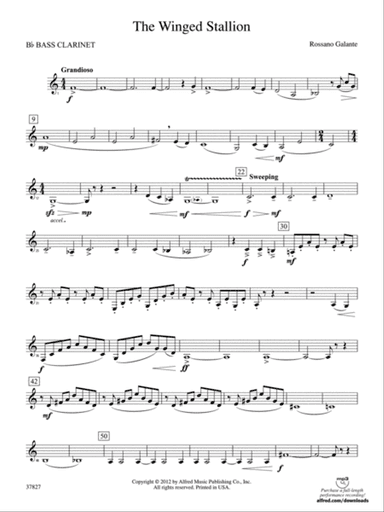 The Winged Stallion: B-flat Bass Clarinet