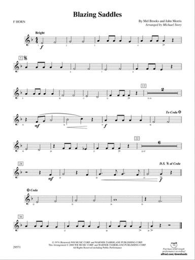Blazing Saddles: 1st F Horn