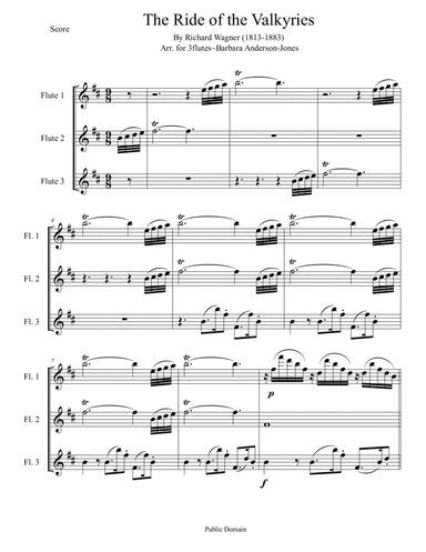 Ride of the Valkyries - Score Only