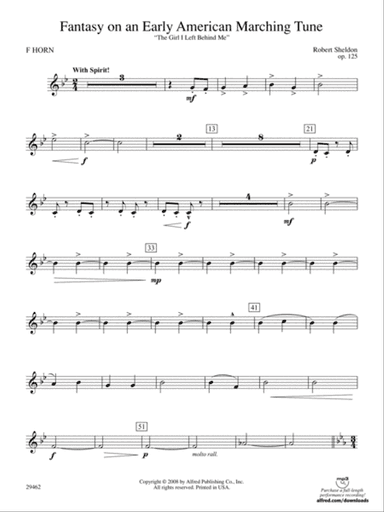 Fantasy on an Early American Marching Tune: 1st F Horn