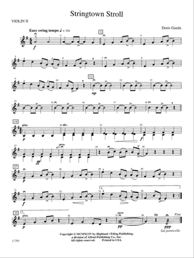 Stringtown Stroll: 2nd Violin