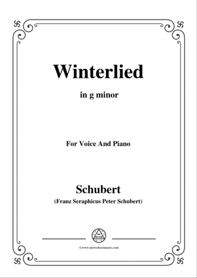 Schubert-Winterlied,in g minor,for Voice&Piano