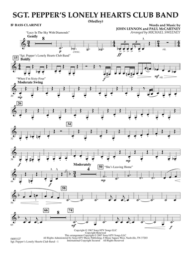 Sgt. Pepper's Lonely Hearts Club Band (Medley) (arr. Michael Sweeney) - Bb Bass Clarinet