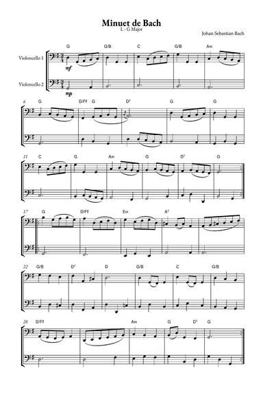 Minuet in G major (Die Menuett)