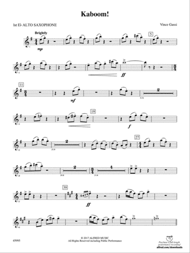 Kaboom!: E-flat Alto Saxophone