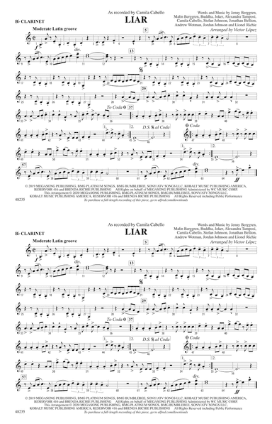 Liar: 1st B-flat Clarinet