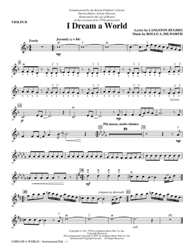 I Dream A World (from Trilogy Of Dreams) - Violin 2