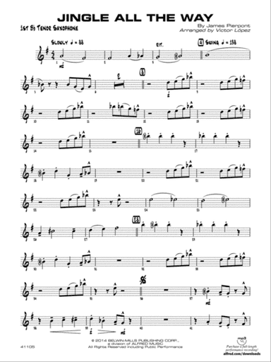 Jingle All the Way: B-flat Tenor Saxophone