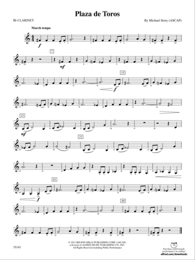 Plaza de Toros: 1st B-flat Clarinet