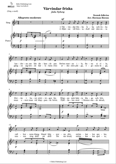 Varvindar friska (G minor)