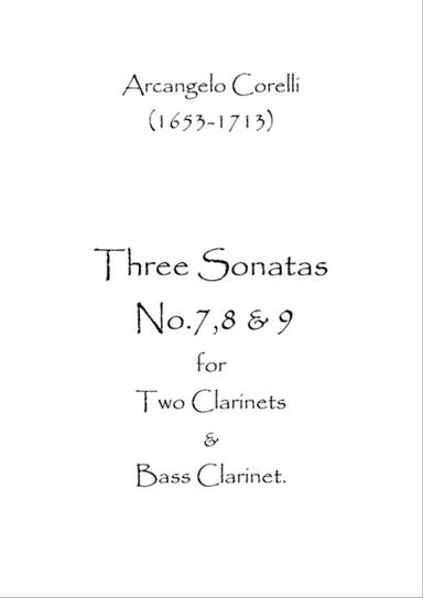 Three Sonatas No.7,8 & 9