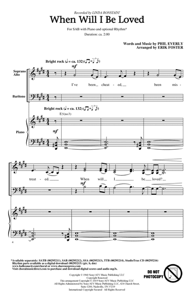 When Will I Be Loved (arr. Erik Foster)