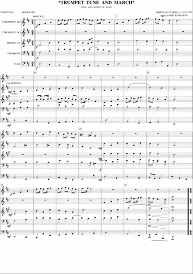TRUMPET TUNE AND MARCH - BRASS QUINTET