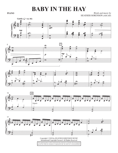 Baby in the Hay - Piano