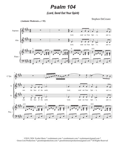 Psalm 104 (Duet for Soprano and Alto Solo)