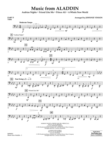 Music from Aladdin (arr. Johnnie Vinson) - Pt.5 - Tuba