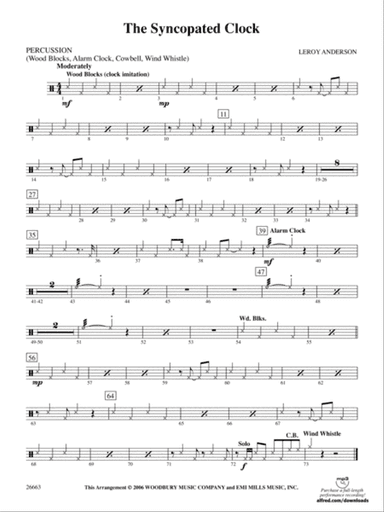 The Syncopated Clock: 1st Percussion