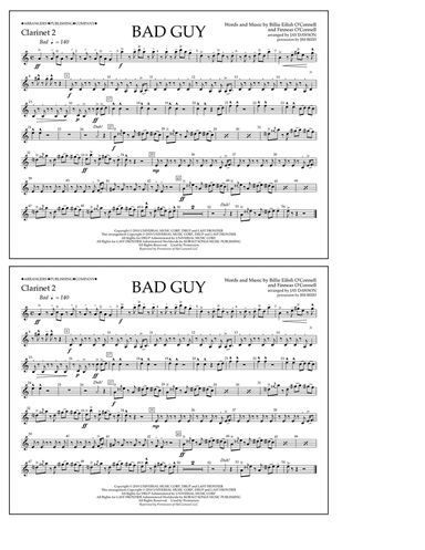 Bad Guy (arr. Jay Dawson) - Clarinet 2