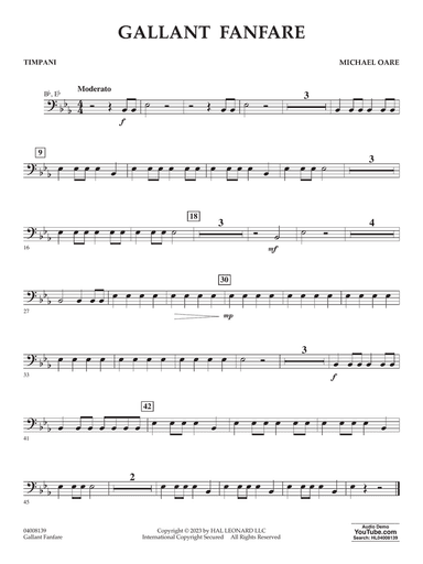 Gallant Fanfare - Timpani