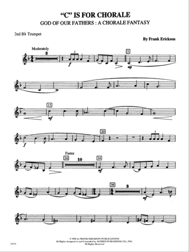 C Is for Chorale (God of Our Fathers: A Chorale Fantasy): 2nd B-flat Trumpet