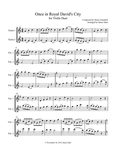 Once in Royal David's City