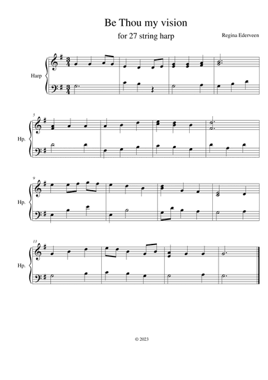 Be Thou My Vision - 27 string folk harp