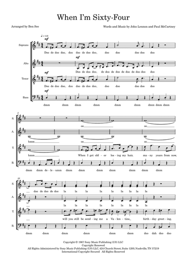 When I'm Sixty-Four (arr. Ben See)
