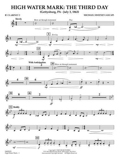 High Water Mark: The Third Day - Bb Clarinet 2