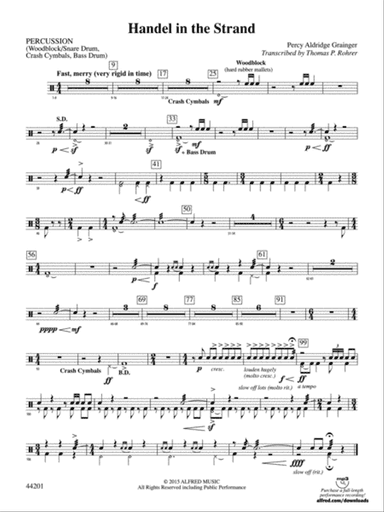 Handel in the Strand: 1st Percussion