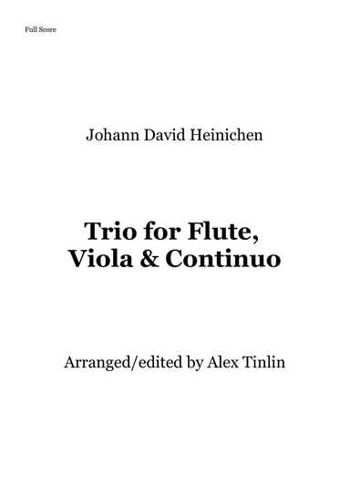 Trio for Flute, Viola & Continuo