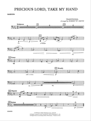 Precious Lord, Take My Hand: Bassoon