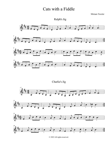 Cats with a Fiddle for Violin