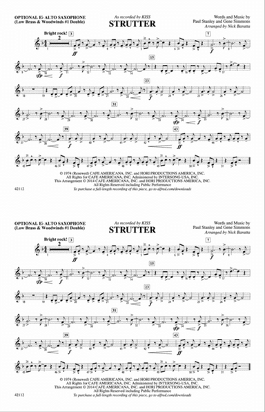 Strutter: Optional Alto Sax