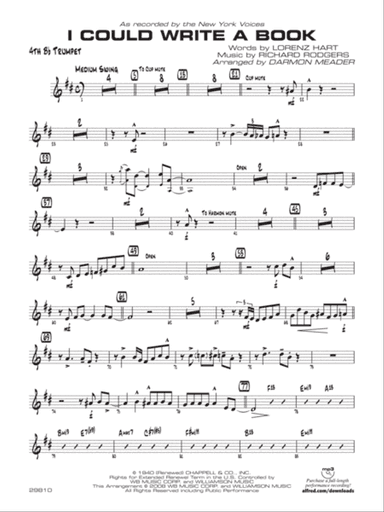 I Could Write a Book: 4th B-flat Trumpet