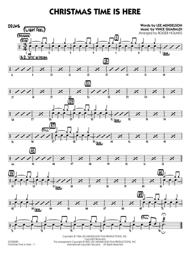 Christmas Time Is Here (arr. Roger Holmes) - Drums