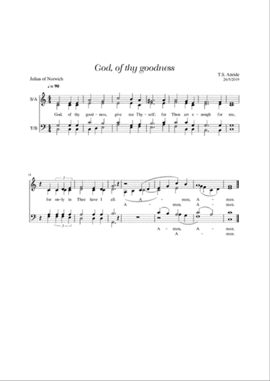 God, of thy goodness