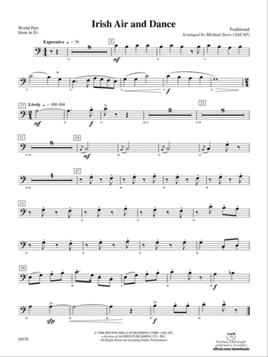 Irish Air and Dance: (wp) 1st Horn in E-flat