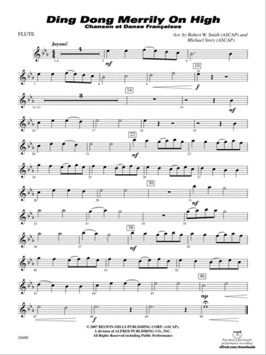 Ding Dong Merrily on High: Flute