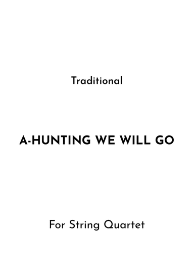 A-Hunting We Will Go